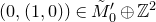 left parenthesis 0 comma left parenthesis 1 comma 0 right parenthesis right parenthesis element of upper M overtilde prime Subscript 0 circled plus double struck upper Z squared