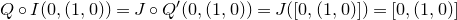 upper Q ring upper I left parenthesis 0 comma left parenthesis 1 comma 0 right parenthesis right parenthesis equals upper J ring upper Q prime left parenthesis 0 comma left parenthesis 1 comma 0 right parenthesis right parenthesis equals upper J left parenthesis left bracket 0 comma left parenthesis 1 comma 0 right parenthesis right bracket right parenthesis equals left bracket 0 comma left parenthesis 1 comma 0 right parenthesis right bracket