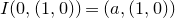 upper I left parenthesis 0 comma left parenthesis 1 comma 0 right parenthesis right parenthesis equals left parenthesis a comma left parenthesis 1 comma 0 right parenthesis right parenthesis