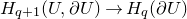 upper H Subscript q plus 1 Baseline left parenthesis upper U comma partial differential upper U right parenthesis right arrow upper H Subscript q Baseline left parenthesis partial differential upper U right parenthesis