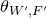 theta Subscript upper W prime comma upper F prime