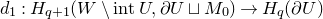 d 1 colon upper H Subscript q plus 1 Baseline left parenthesis upper W minus normal i normal n normal t upper U comma partial differential upper U square cup upper M 0 right parenthesis right arrow upper H Subscript q Baseline left parenthesis partial differential upper U right parenthesis