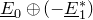 upper E underbar Subscript 0 Baseline circled plus left parenthesis minus upper E underbar Subscript 1 Superscript asterisk Baseline right parenthesis