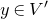 y element of upper V prime