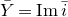 upper Y overbar equals normal upper I normal m i overbar