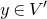 y element of upper V prime