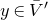 y element of upper V overbar prime