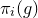 pi Subscript i Baseline left parenthesis g right parenthesis