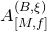 upper A Subscript left bracket upper M comma f right bracket Superscript left parenthesis upper B comma xi right parenthesis