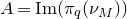 upper A equals normal upper I normal m left parenthesis pi Subscript q Baseline left parenthesis nu Subscript upper M Baseline right parenthesis right parenthesis