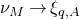 nu Subscript upper M Baseline right arrow xi Subscript q comma upper A