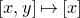 left bracket x comma y right bracket right arrow from bar left bracket x right bracket