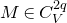 upper M element of upper C Subscript upper V Superscript 2 q