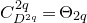 upper C Subscript upper D Sub Superscript 2 q Superscript 2 q Baseline equals normal upper Theta Subscript 2 q