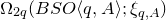 normal upper Omega Subscript 2 q Baseline left parenthesis upper B upper S upper O left angle bracket q comma upper A right angle bracket semicolon xi Subscript q comma upper A Baseline right parenthesis