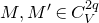 upper M comma upper M prime element of upper C Subscript upper V Superscript 2 q