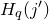 upper H Subscript q Baseline left parenthesis j Superscript prime Baseline right parenthesis