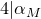 4 vertical bar alpha Subscript upper M Baseline