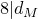 8 vertical bar d Subscript upper M Baseline