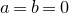 a equals b equals 0