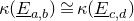 kappa left parenthesis upper E underbar Subscript a comma b Baseline right parenthesis approximately equals kappa left parenthesis upper E underbar Subscript c comma d Baseline right parenthesis