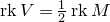 normal r normal k upper V equals one half normal r normal k upper M