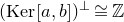 left parenthesis normal upper K normal e normal r left bracket a comma b right bracket right parenthesis Superscript up tack Baseline approximately equals double struck upper Z