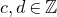 c comma d element of double struck upper Z