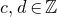 c comma d element of double struck upper Z