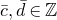 c overbar comma d overbar element of double struck upper Z