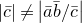 StartAbsoluteValue c overbar EndAbsoluteValue not equals StartAbsoluteValue a overbar b overbar divided by c overbar EndAbsoluteValue