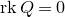 normal r normal k upper Q equals 0
