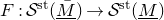 upper F colon script upper S Superscript normal s normal t Baseline left parenthesis upper M overbar underbar right parenthesis right arrow script upper S Superscript normal s normal t Baseline left parenthesis upper M underbar right parenthesis