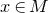 x element of upper M