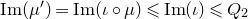 normal upper I normal m left parenthesis mu Superscript prime Baseline right parenthesis equals normal upper I normal m left parenthesis iota ring mu right parenthesis less than or slanted equals normal upper I normal m left parenthesis iota right parenthesis less than or slanted equals upper Q 2