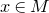 x element of upper M