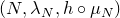 left parenthesis upper N comma lamda Subscript upper N Baseline comma h ring mu Subscript upper N Baseline right parenthesis