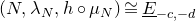 left parenthesis upper N comma lamda Subscript upper N Baseline comma h ring mu Subscript upper N Baseline right parenthesis approximately equals upper E underbar Subscript negative c comma negative d
