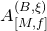upper A Subscript left bracket upper M comma f right bracket Superscript left parenthesis upper B comma xi right parenthesis