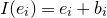 upper I left parenthesis e Subscript i Baseline right parenthesis equals e Subscript i Baseline plus b Subscript i
