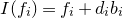 upper I left parenthesis f Subscript i Baseline right parenthesis equals f Subscript i Baseline plus d Subscript i Baseline b Subscript i