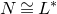 upper N approximately equals upper L Superscript asterisk