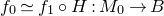 f 0 asymptotically equals f 1 ring upper H colon upper M 0 right arrow upper B