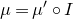 mu equals mu prime ring upper I