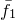 f overbar Subscript 1