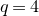 q equals 4