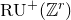 normal upper R normal upper U Superscript plus Baseline left parenthesis double struck upper Z Superscript r Baseline right parenthesis