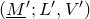 left parenthesis upper M underbar Superscript prime Baseline semicolon upper L prime comma upper V Superscript prime Baseline right parenthesis