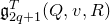 German g Subscript 2 q plus 1 Superscript upper T Baseline left parenthesis upper Q comma v comma upper R right parenthesis