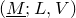 left parenthesis upper M underbar semicolon upper L comma upper V right parenthesis